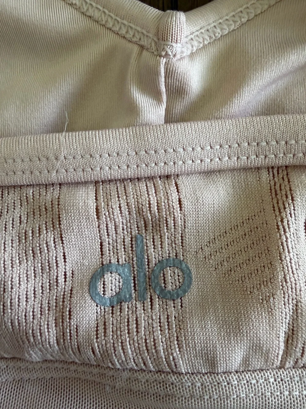 ALO Yoga Nude Lace-Texture Bralette